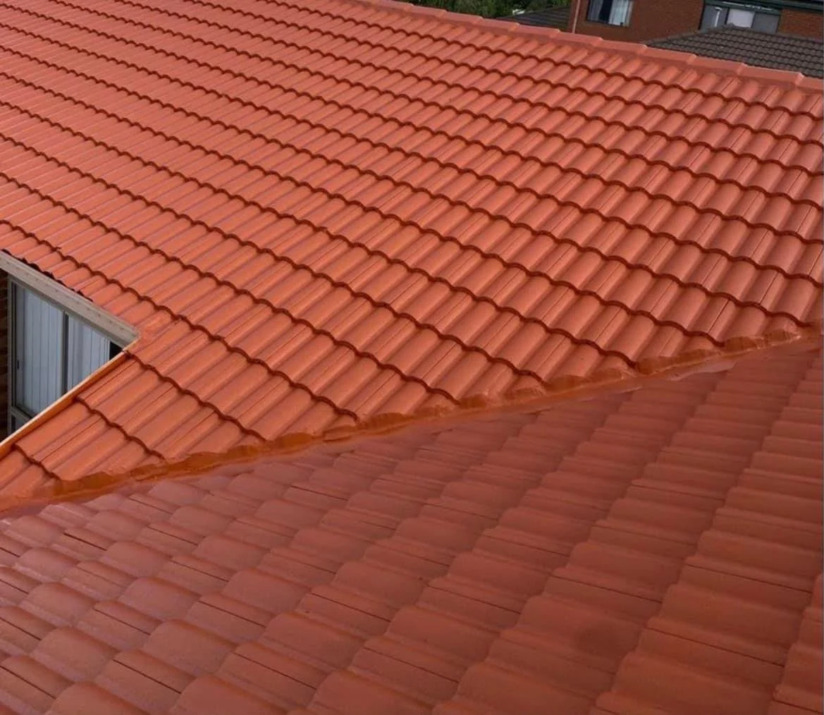 Terracotta-coloured tiled roof